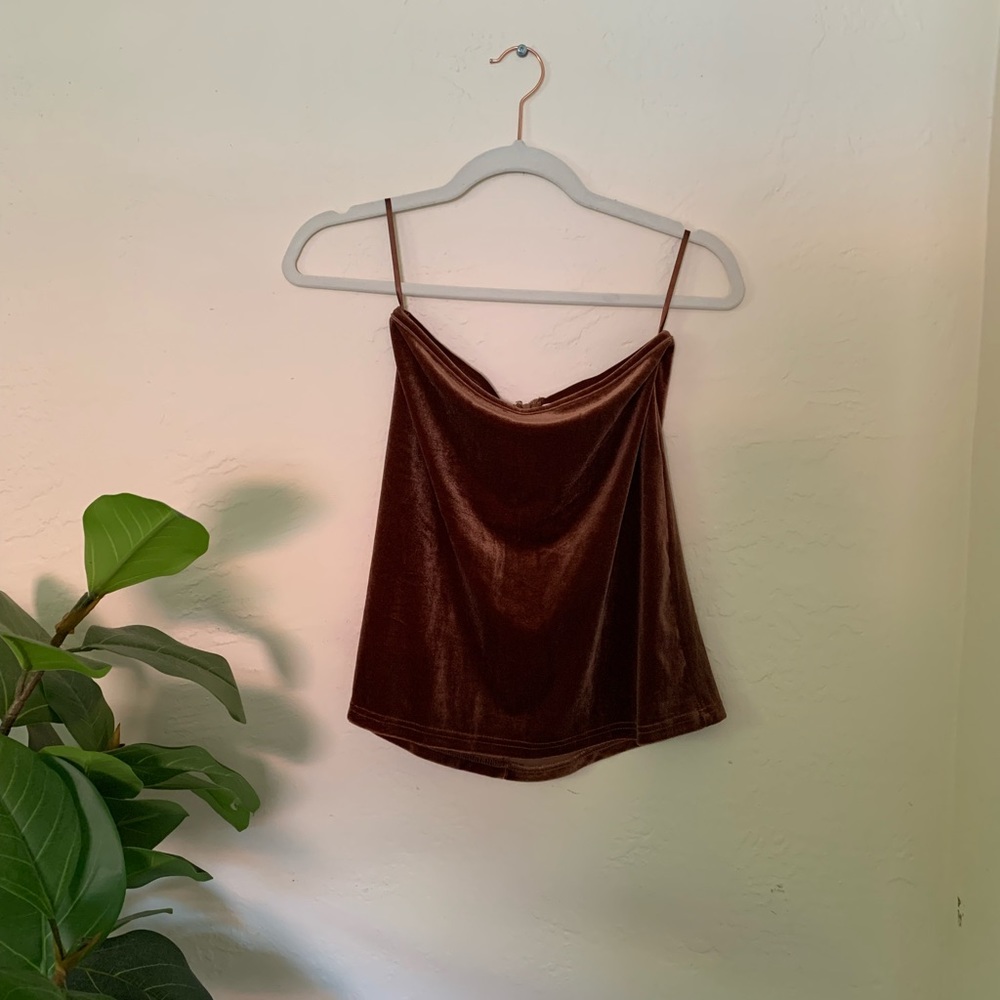 Honey Punch Velvet Skater Skirt Size Small